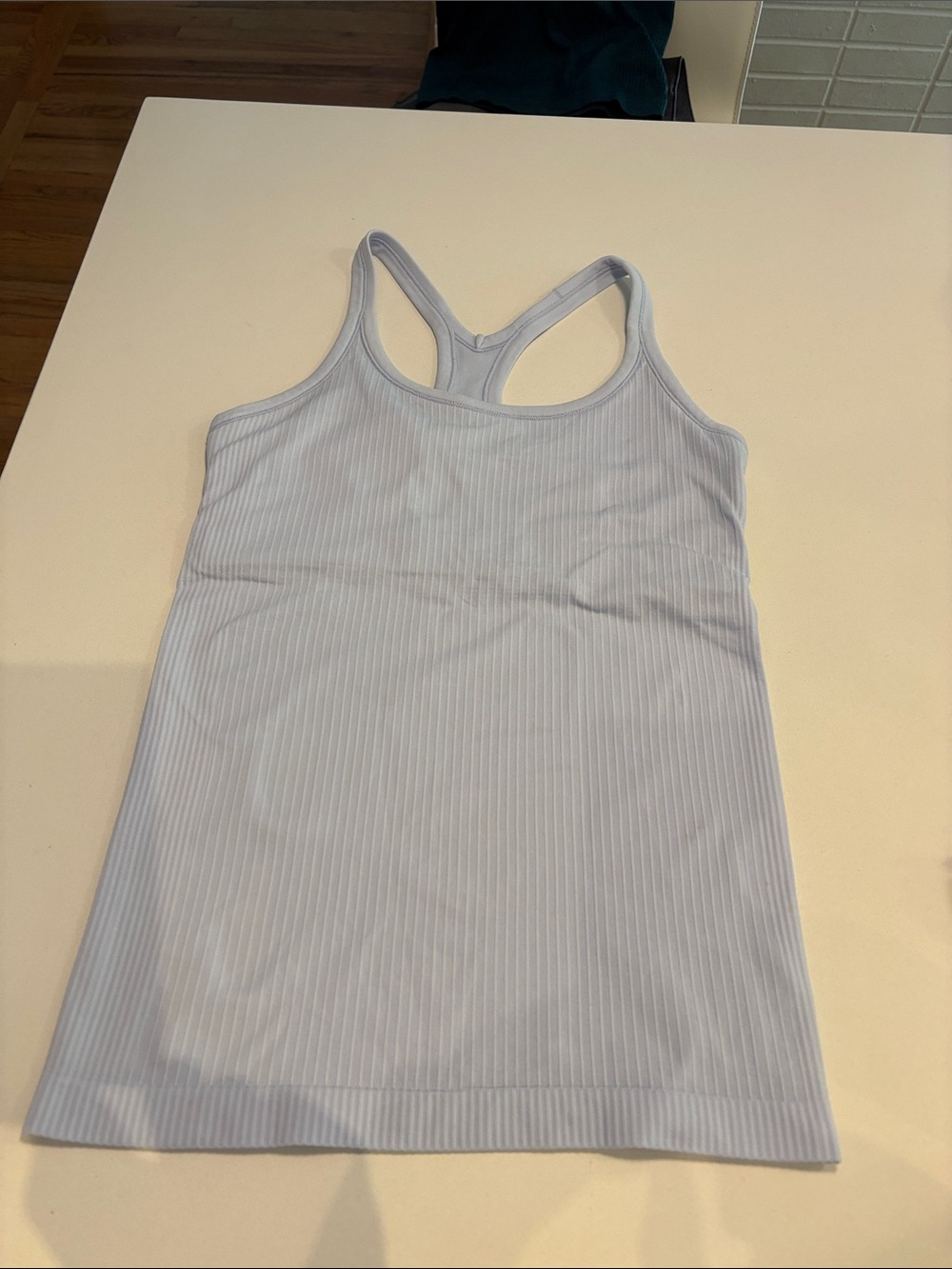 Lululemon Ebb to street tank in light blue/ lavender
